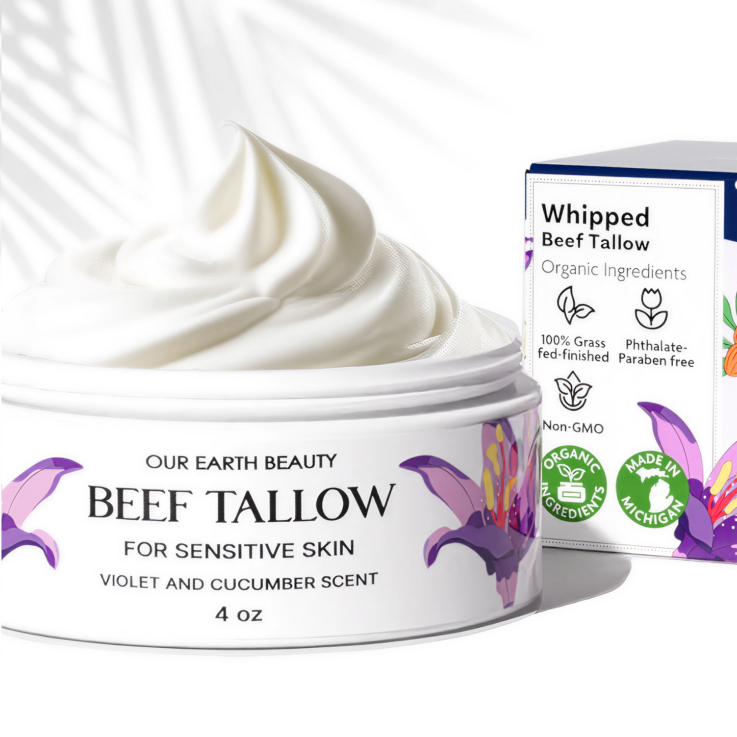Violet Cucumber Whipped Tallow Balm