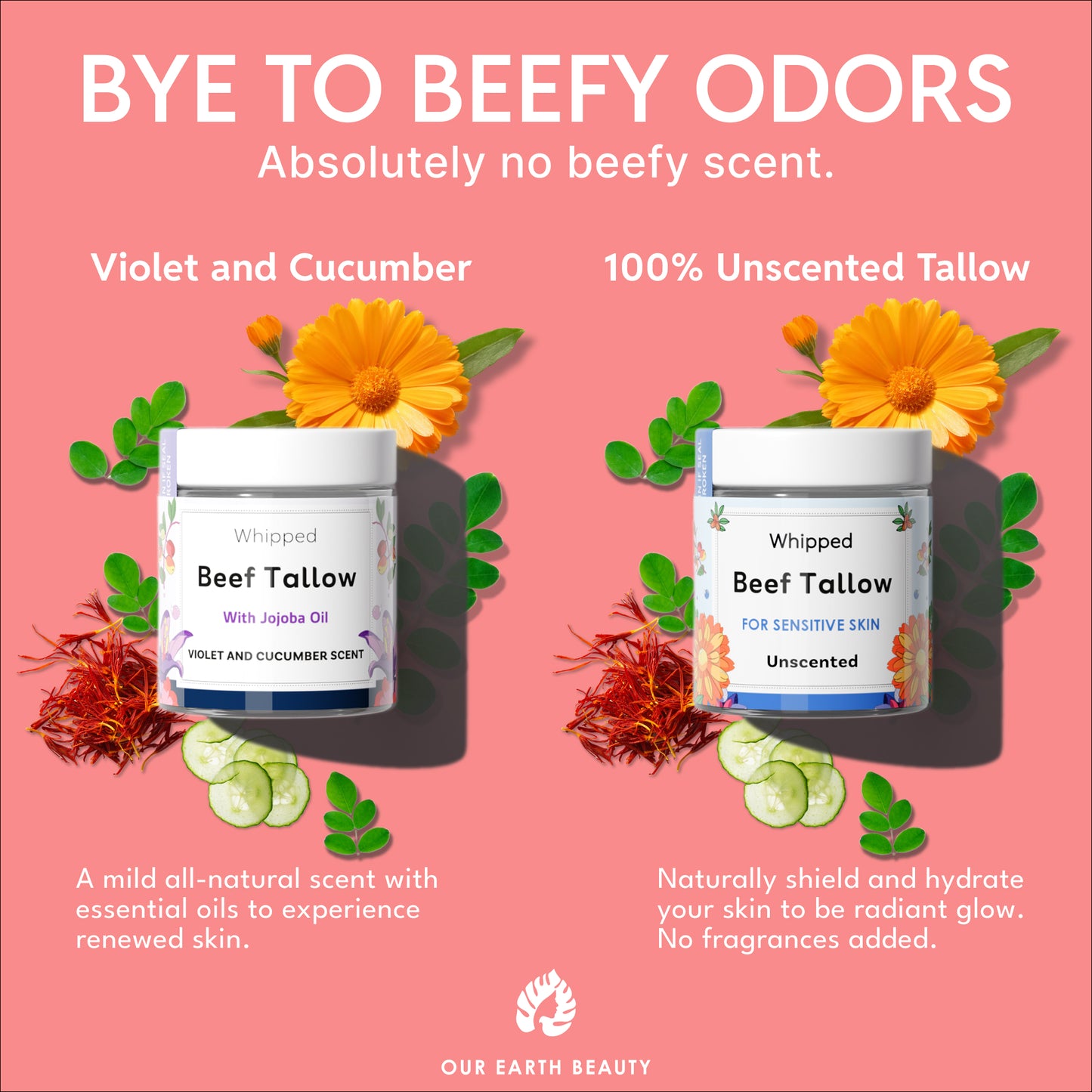 Violet Cucumber Whipped Tallow Balm