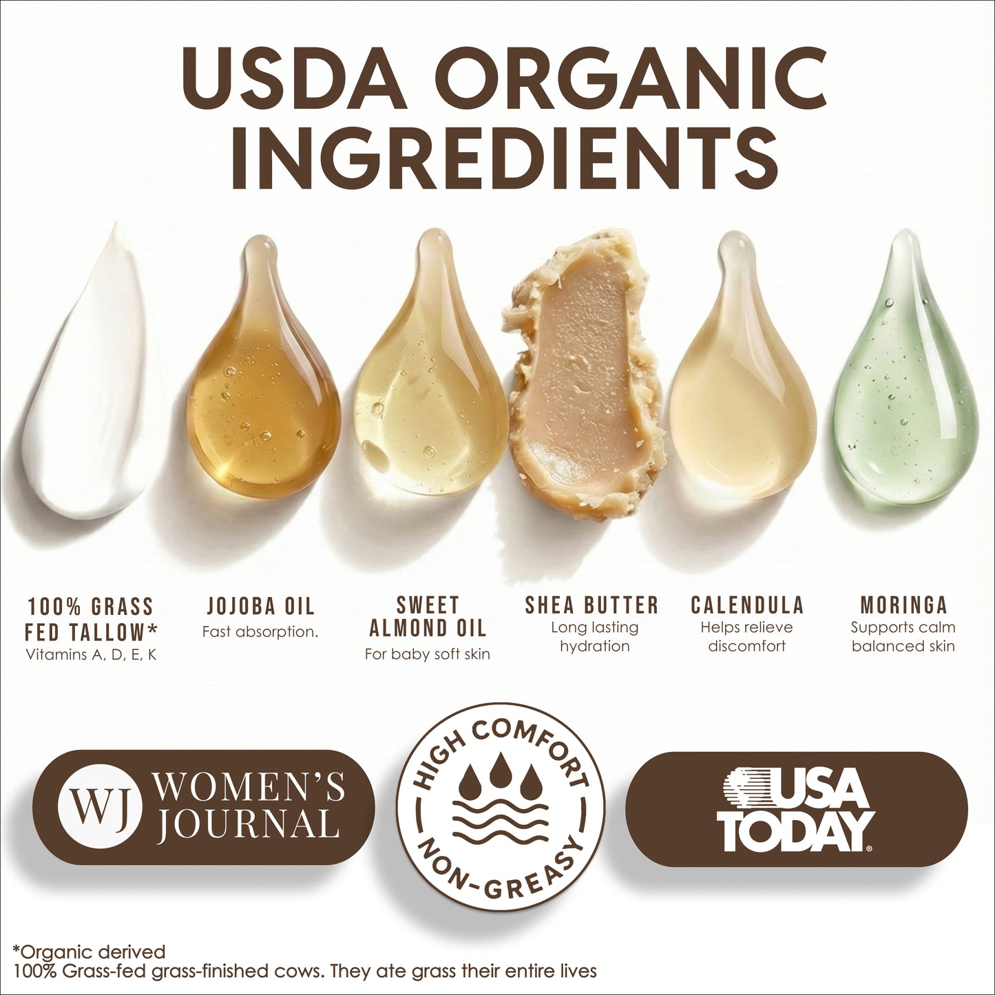 Whipped Beef Tallow Balm – Unscented | Organic Moisturizer for Sensitive Skin