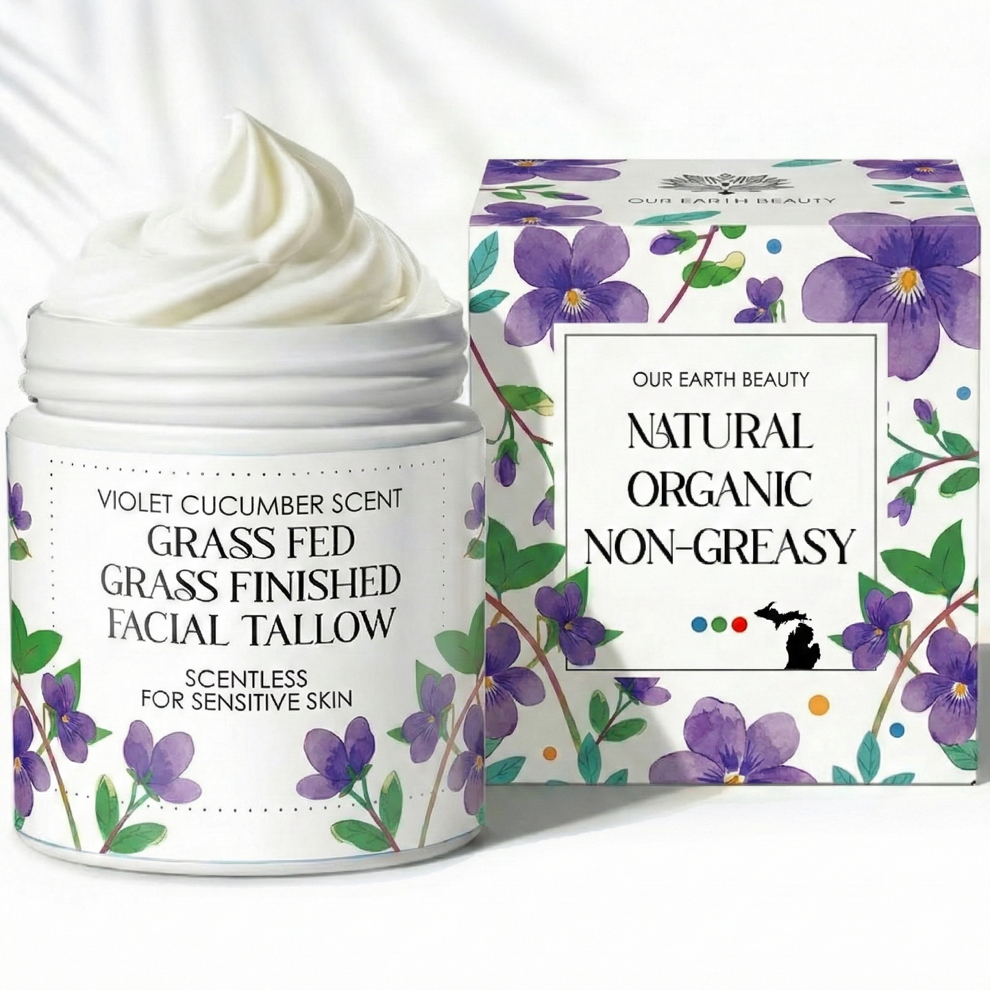Violet Cucumber Whipped Tallow Balm