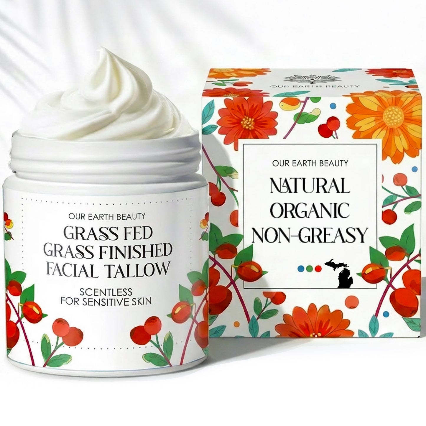 Whipped Beef Tallow Balm – Unscented | Organic Moisturizer for Sensitive Skin